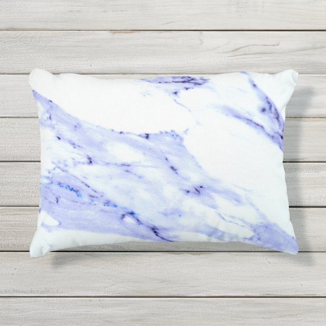 Almofada Para Ambientes Externos Padrão de granito azul esbelto branco Elegante (Frente)