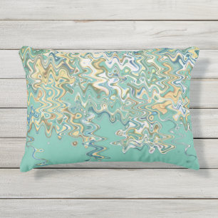Almofada Para Ambientes Externos Padrão Único do Chic Turquoise