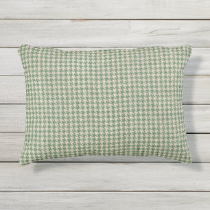 Almofada Para Ambientes Externos Padrão Verde da Houndstooth