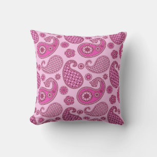 Almofada Para Ambientes Externos Paisley, orquídea e ametista roxo
