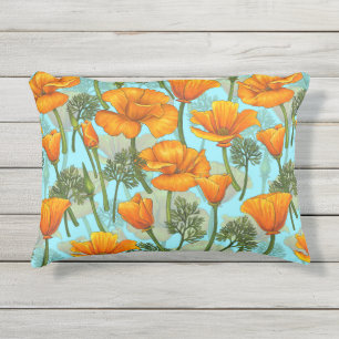 Almofada Para Ambientes Externos papoila da Califórnia