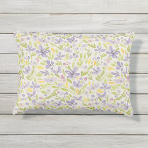 Almofada Para Ambientes Externos Pastel Watercolor Floral Patior Decor