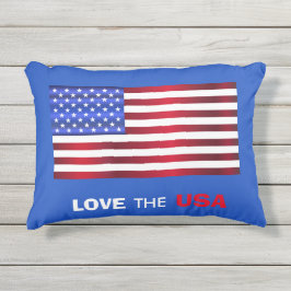 Almofada Para Ambientes Externos Patriótica USA Flag 4° de julho de Décor