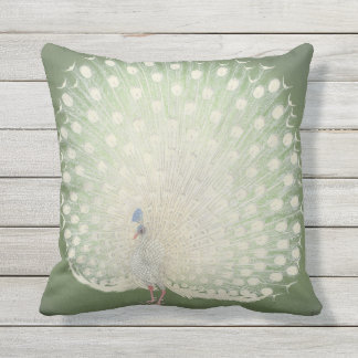Almofada Para Ambientes Externos Pavão japonês das belas artes | do vintage