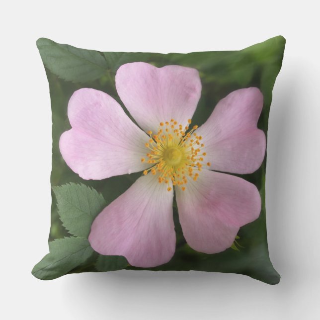 Almofada Para Ambientes Externos pequena flor rosa (Frente)