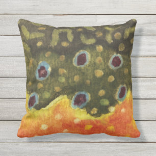 Almofada Para Ambientes Externos Pesca de trutas de carne