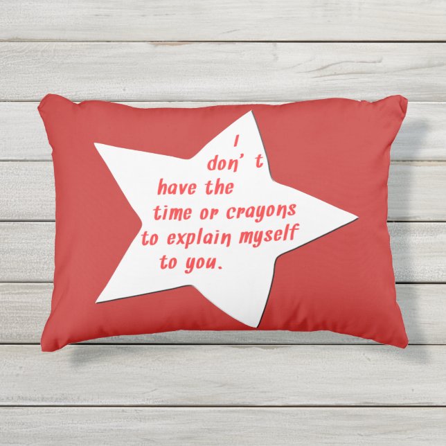 Almofada Para Ambientes Externos Provérbios engraçados sarcásticos e sarcasmo (Frente)