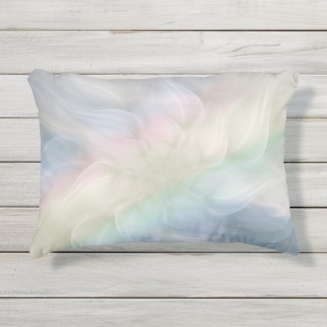 Almofada Para Ambientes Externos Rainbow Pastel Floral Mandala design (Frente)
