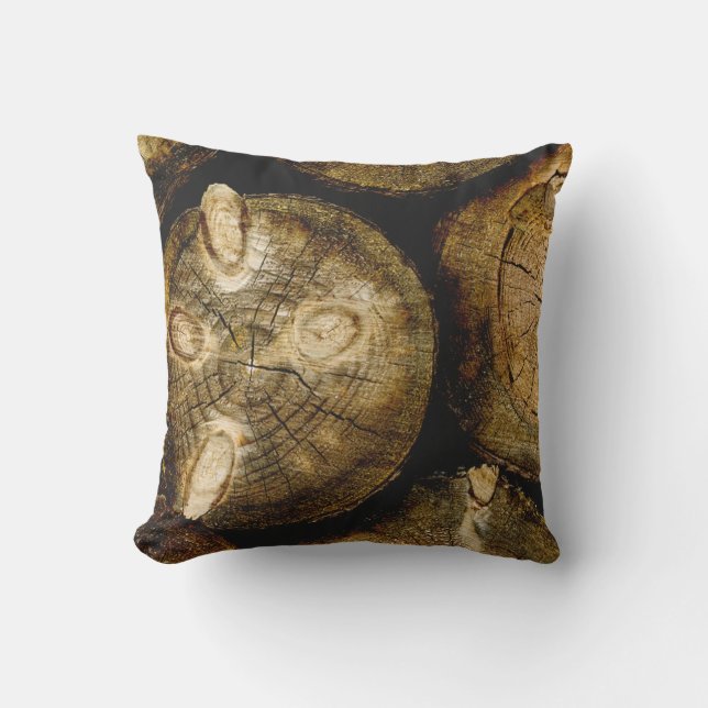 Almofada Para Ambientes Externos Roll de Log Rustic (Frente)