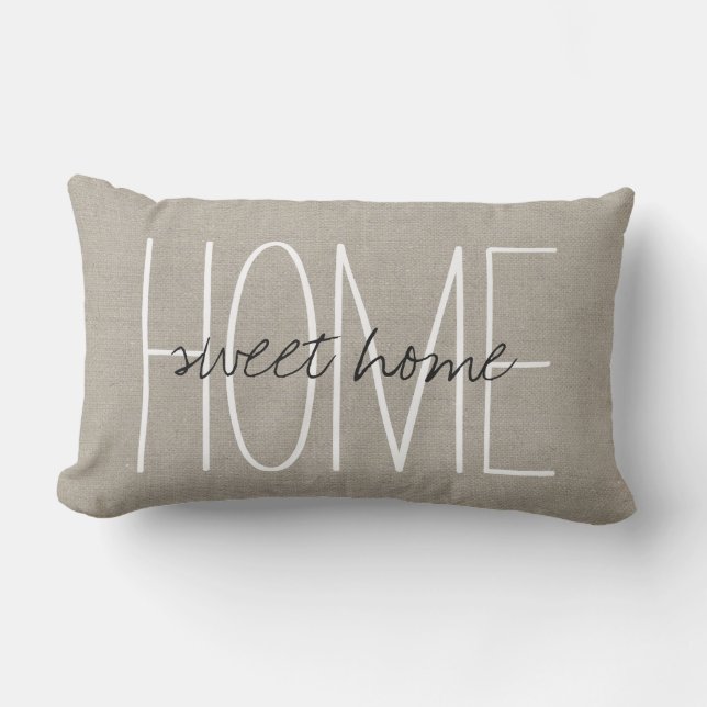 Almofada Para Ambientes Externos Rustic Chic Home Sweet Home (Frente)
