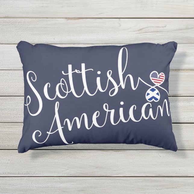Almofada Para Ambientes Externos Scottish American Accent Travesseiro, Escócia (Frente)