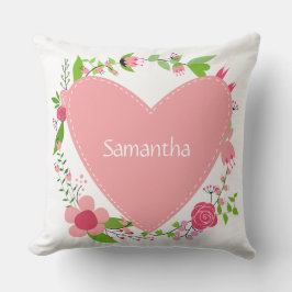 Almofada Para Ambientes Externos Seu(s) nome(s) em um travesseiro decorativo cardía