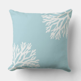 Almofada Para Ambientes Externos Silhuetas corais do mar (daiquiri azul)