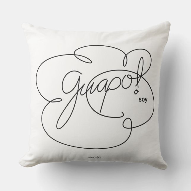 Almofada Para Ambientes Externos soja GUAPO - Nuvens Negrito (Frente)