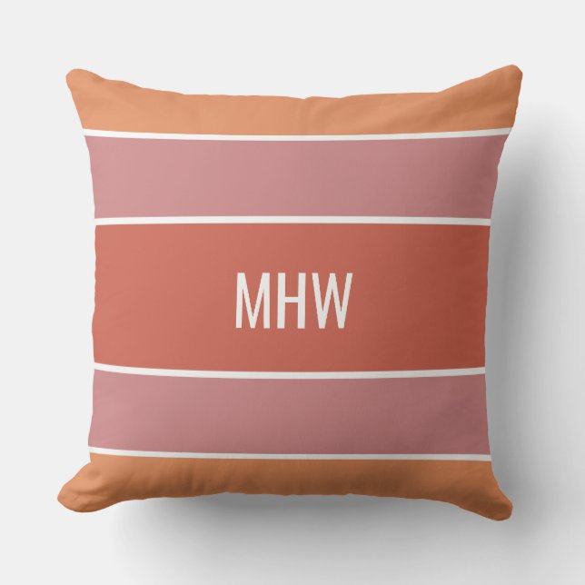 Almofada Para Ambientes Externos Stripes travesseiros decorativos de monograma pers (Frente)