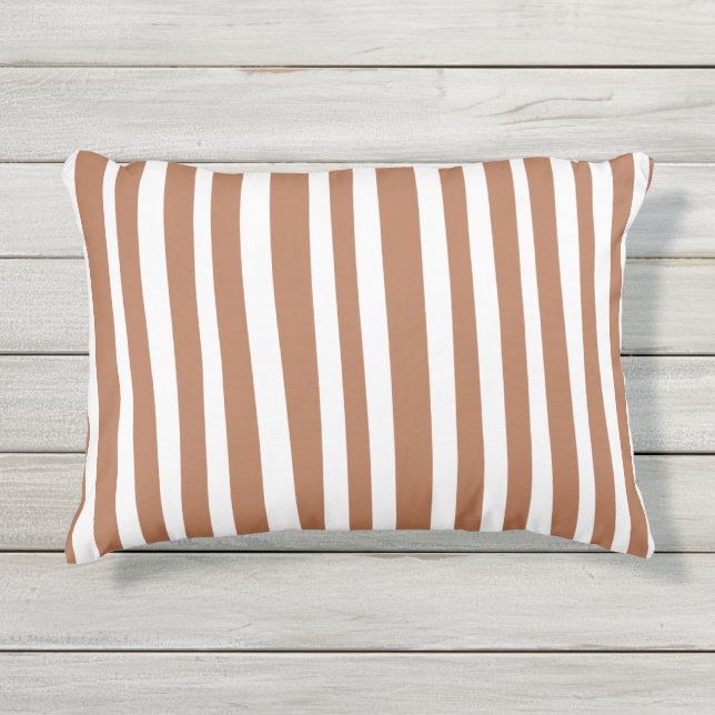 Almofada Para Ambientes Externos Terracotta Modern Stripes Minimalist  (Frente)