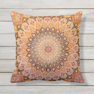 Almofada Para Ambientes Externos Teste padrão oriental do tapete persa do vintage