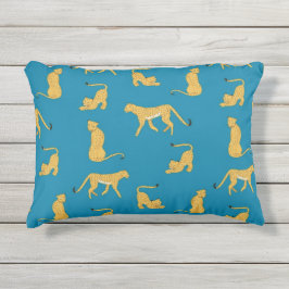 Almofada Para Ambientes Externos Tigre de chita azul-tigre com padrão animal