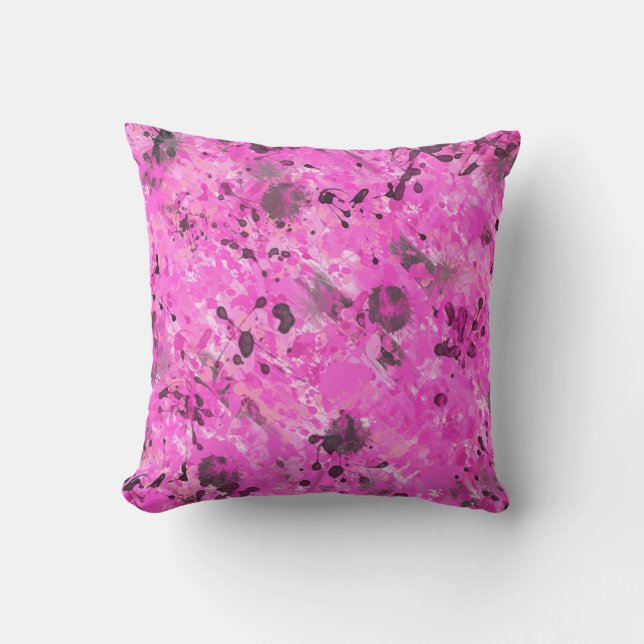 Almofada Para Ambientes Externos Tinta Rosa (Frente)