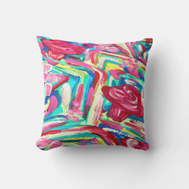 Almofada Para Ambientes Externos Travesseiro cor-de-rosa bonito do pátio