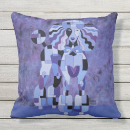 Almofada Para Ambientes Externos Travesseiro da caniche - roxo