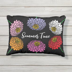 Almofada Para Ambientes Externos Travesseiro de Destaque Externo com flores Zinnia