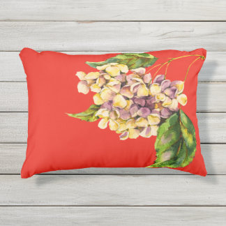 Almofada Para Ambientes Externos Travesseiro de Ênfase do Buquê Crimson e Geranium