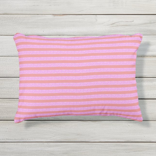 Almofada Para Ambientes Externos Travesseiro de Ênfase Geométrica Rosa (Frente)