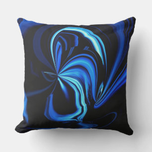 Almofada Para Ambientes Externos Travesseiro decorativo de Borboleta Azul abstrato