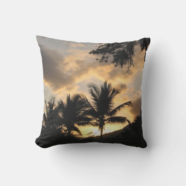 Almofada Para Ambientes Externos travesseiro decorativo exterior com palmeiras (Frente)