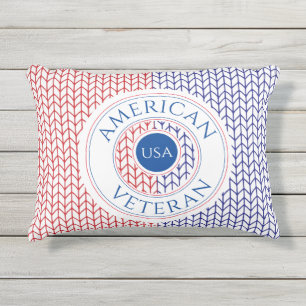 Almofada Para Ambientes Externos TRAVESSEIRO Exterior AMERICANO VETERAN / Vermelho