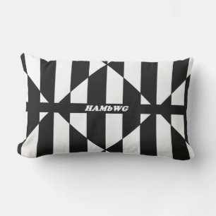 Almofada Para Ambientes Externos Travesseiro lombar externo HAMbyWG Blk/Wh Di Strip