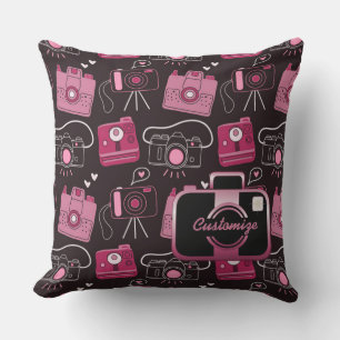 Almofada Para Ambientes Externos Travesseiro retro das câmeras do inseto vermelho