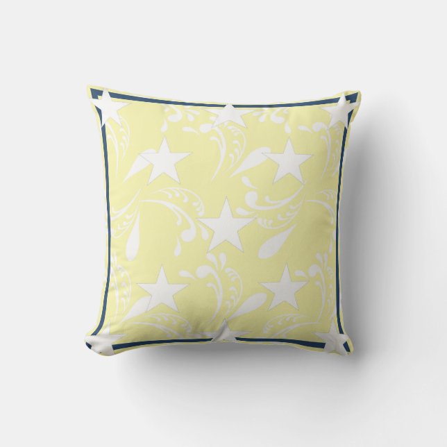 Almofada Para Ambientes Externos Travesseiro White Stars (Frente)