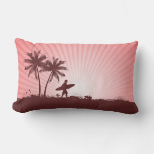 Almofada Para Ambientes Externos Travesseiros decorativos de surfista de praia