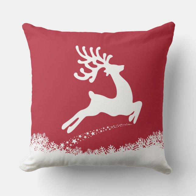 Almofada Para Ambientes Externos Travesseiros decorativos para Reindeers (Frente)