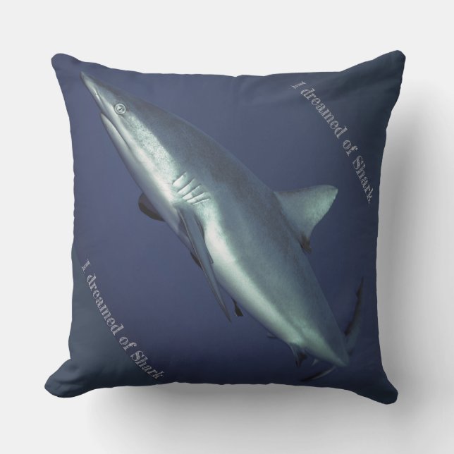 Almofada Para Ambientes Externos Tubarão-recife cinza (Frente)