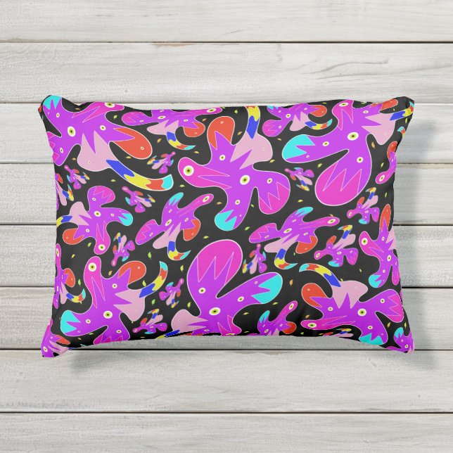 Almofada Para Ambientes Externos Verde padrão (Frente)