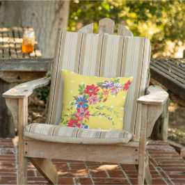 Almofada Para Ambientes Externos Vintage Floral Outdoor Travesseiro