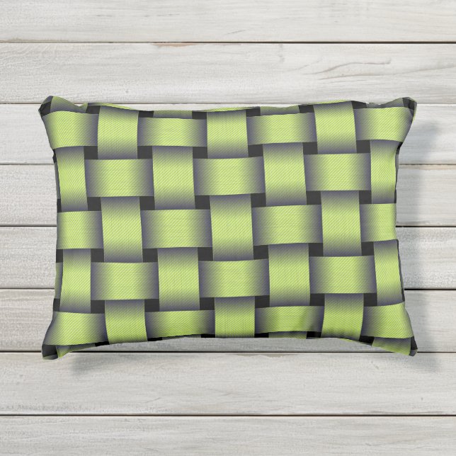 Almofada Para Ambientes Externos Woven Greenery (Frente)