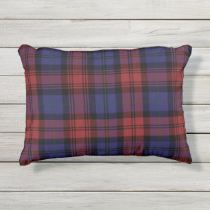 Almofada Para Ambientes Externos Xadrez Clan MacLachlan Tartan Vermelho Roxo