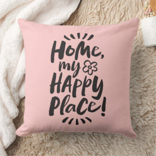 Almofada Para casa, meu Lugar Feliz! Prateleira no lugar -