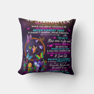 Almofada Para Minha Filha Borboletas Presente, Filha Aniver