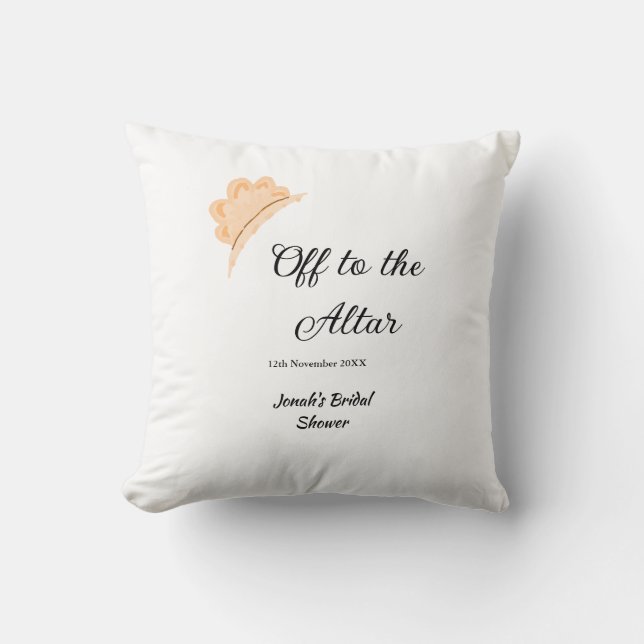 Almofada Para o altar laranja chapéu de chuva nome da despe (Frente)