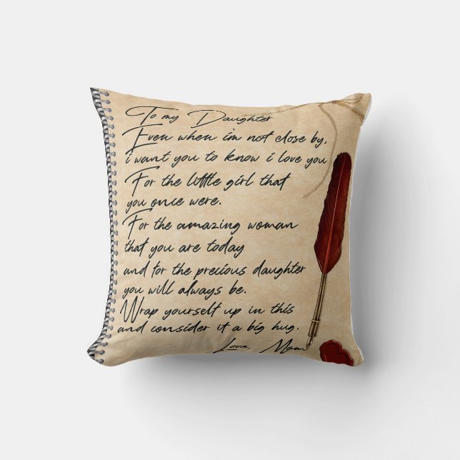 Almofada Para O Presente De Aniversário Da Minha Filha, Bon (Frente)