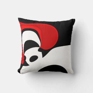 Almofada Para o Sr. Redd: Abstrato Preto, Branco e Vermelho