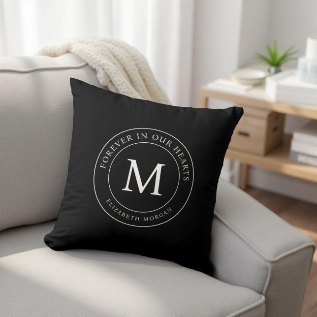 Almofada Para sempre no nosso Coração Memorial Funeral Mode (Criador carregado)