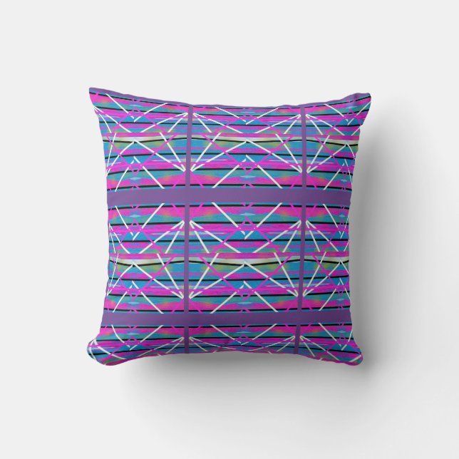 Almofada Para Sofás Camas Chaise Longues & Cadeiras Roxo Az (Frente)