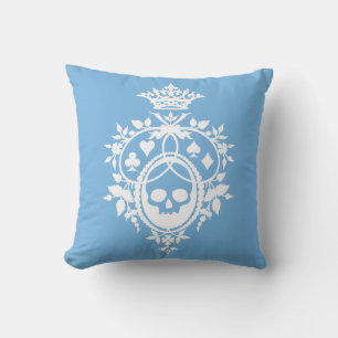 Almofada Parada Azul com Travesseiro decorativo de Caveira 