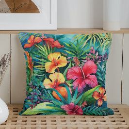 Almofada Paradiso Tropical em Aquarela